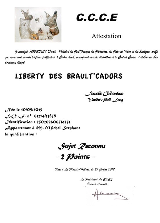 Liberty des Brault' Cadors
